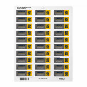 Abschluss-Rücksendeadresse für Navy & Gold Chalkbo (Vorne)