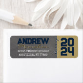 Abschluss-Rücksendeadresse Navy & Bronze (Insitu)