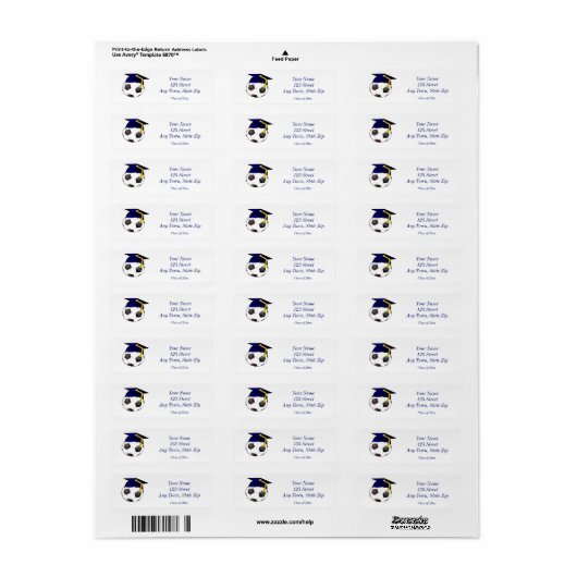 Abschluss Rücksendeadressen-Aufkleber (Vorne)