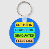 Abschluss rund hellblauer Schlüsselanhänger SO_THI (Vorderseite)