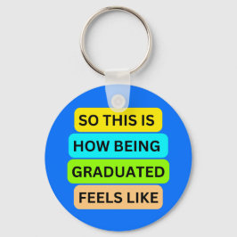 Abschluss rund hellblauer Schlüsselanhänger SO_THI