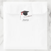 Abschluss Runder Aufkleber (Tasche)