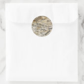 Abschluss Runder Aufkleber (Tasche)