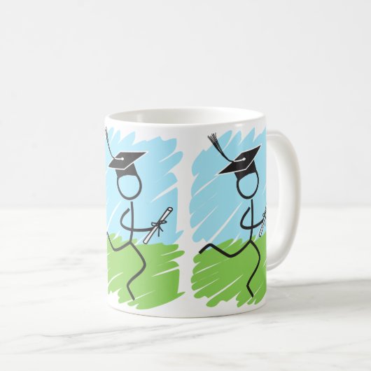 Abschluss Runner Grass Sky © - Funny Grad Kaffeetasse (VorderseiteRechts)