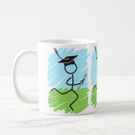 Abschluss Runner Grass Sky © - Funny Grad Kaffeetasse (Links)