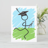 Abschluss Runner © Party Cross Country Track Einladung (Stehend Vorderseite)