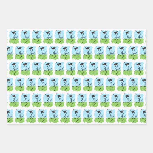 Abschluss Runner Pattern © Cross Country Track Geschenkpapier Set (Vorderseite)