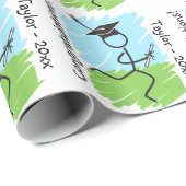 Abschluss Runner Personalisiert © Wrapping Paper Geschenkpapier (Rolleneckpunkt)
