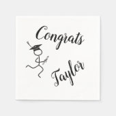Abschluss Runner © Running Grad Paper Napkins Serviette (Vorderseite)