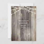 Abschluss Rustic Shiplap Modernes Script Foto Dankeskarte (Rückseite)