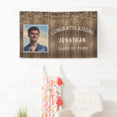 Abschluss Rustikale Holzsäge Leuchten Personalisie Banner (Insitu)