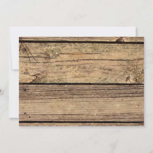 Abschluss Rustikales Land Holz 1 Foto GRAD Einladung (Rückseite)