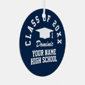 Abschluss-Sake-Ornament mit benutzerdefiniertem Fo Ornament Aus Metall (Vorderseite Rechts)