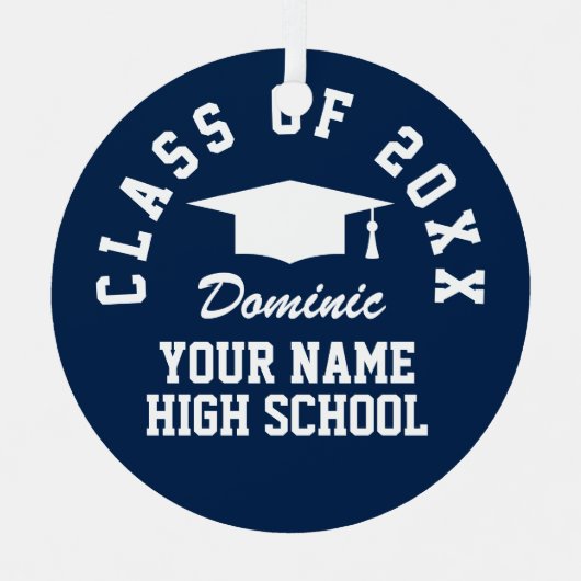 Abschluss-Sake-Ornament mit benutzerdefiniertem Fo Ornament Aus Metall (Vorderseite)