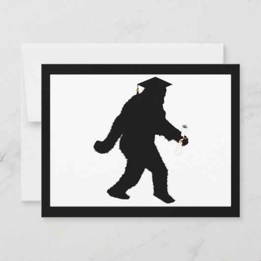 Abschluss Sasquatch mit Grad Cap Einladung (Vorderseite)