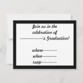 Abschluss Sasquatch mit Grad Cap Einladung (Rückseite)