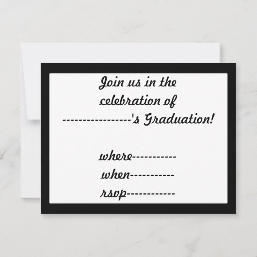 Abschluss Sasquatch mit Grad Cap Einladung (Rückseite)