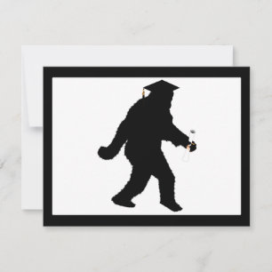 Abschluss Sasquatch mit Grad Cap Einladung