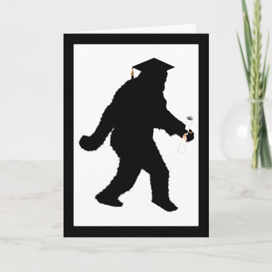 Abschluss Sasquatch mit Grad Cap Karte (Vorderseite)