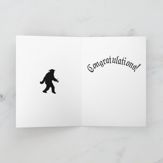 Abschluss Sasquatch mit Grad Cap Karte (Innenseite)