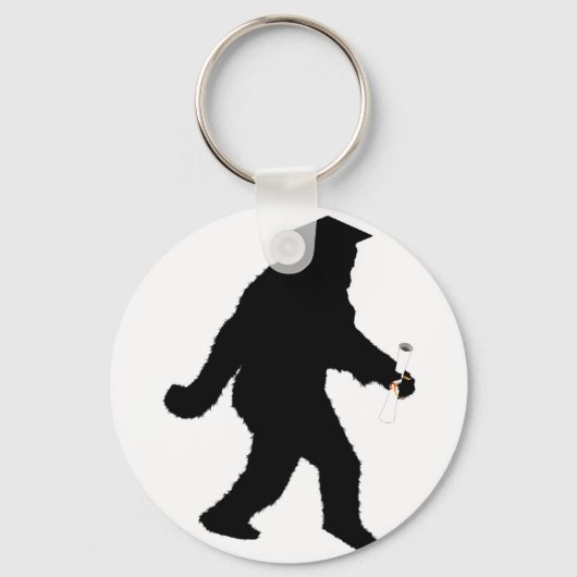 Abschluss Sasquatch mit Grad Cap Schlüsselanhänger (Vorderseite)
