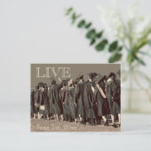 Abschluss Save the Date Absolventen Postkarte (Stehend Vorderseite)