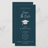 Abschluss Save the Date Ankündigung des Abschlusse (Vorne/Hinten)