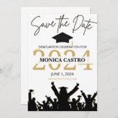 Abschluss Save the Date Einladung (Vorne/Hinten)