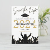 Abschluss Save the Date Einleitung Einladung (Stehend Vorderseite)