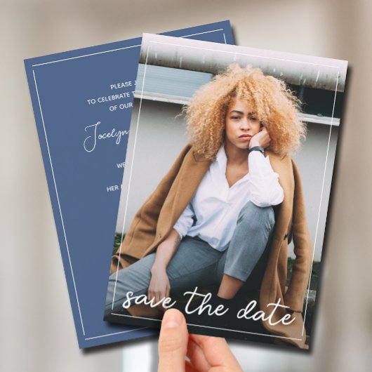 Abschluss Save the Date Foto Einladung