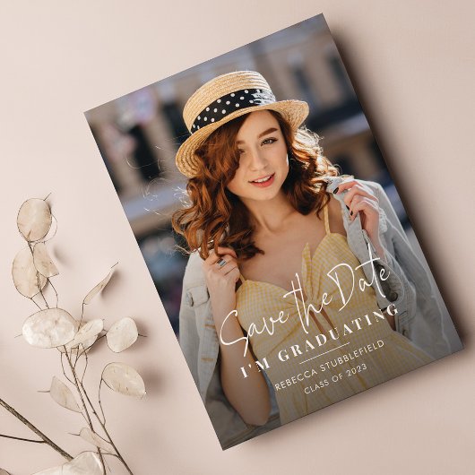 Abschluss Save the Date Foto Party Ankündigung