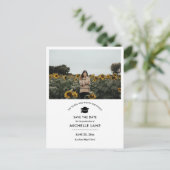 Abschluss Save the Date Grad Foto Postkarte (Stehend Vorderseite)