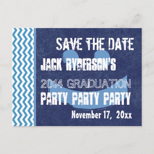 Abschluss Save the Date jedes Jahr moderner V10P Ankündigungspostkarte (Vorderseite)