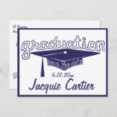 Abschluss Save the Date-Karte Ankündigungspostkarte (Vorne/Hinten)