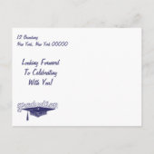 Abschluss Save the Date-Karte Ankündigungspostkarte (Rückseite)