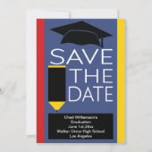 Abschluss Save the Date Moderne Grad Cap (Vorderseite)