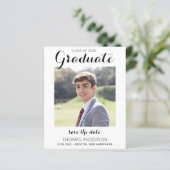 Abschluss Save the Date Modernes Foto (Stehend Vorderseite)