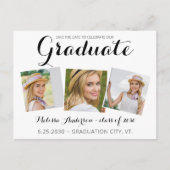 Abschluss Save the Date Modernes Graduiertenstudio Postkarte (Vorderseite)