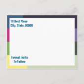 Abschluss Save the Date Postkarte (Rückseite)