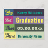 Abschluss Save the Date Postkarte (Vorderseite)