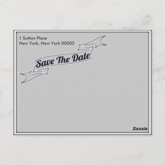 Abschluss Save the Date Postkarte (Rückseite)