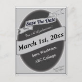 Abschluss Save the Date Postkarte (Vorderseite)