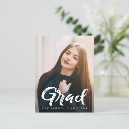 Abschluss Save the Date Postkarte (Stehend Vorderseite)