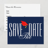 Abschluss Save the Date Postkarte Einladung (Vorne/Hinten)