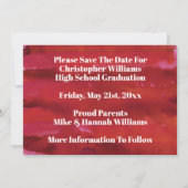 Abschluss Save the Date schlicht Moderner Grad (Rückseite)