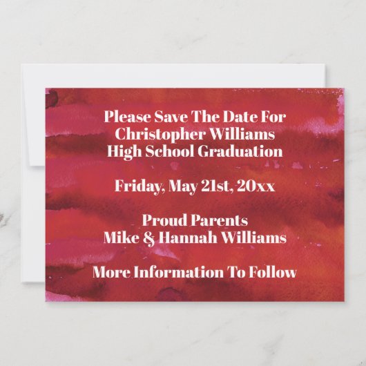 Abschluss Save the Date schlicht Moderner Grad (Rückseite)