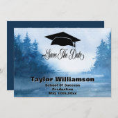 Abschluss Save the Date Schule Rustikale Bäume (Vorne/Hinten)