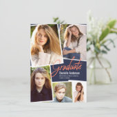 Abschluss Scattered Foto Collage Modernes Skript Ankündigung (Stehend Vorderseite)