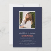 Abschluss Scattered Foto Collage Modernes Skript Ankündigung (Rückseite)