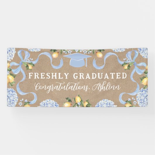 Abschluss-Schild Kraft Farbe Frisch Graduiert Banner (Horizontal)
